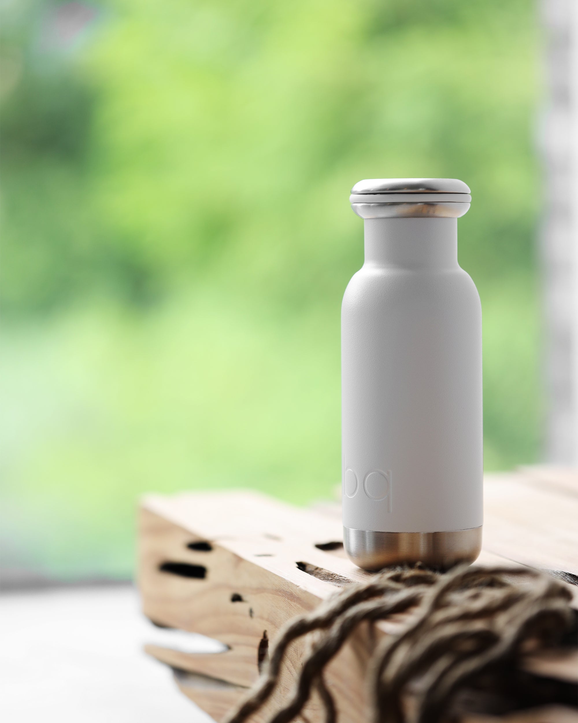 vacation with small white hydration stainless steel bq bottle