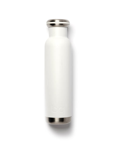 white 750ml bq bottle for everyday hydration